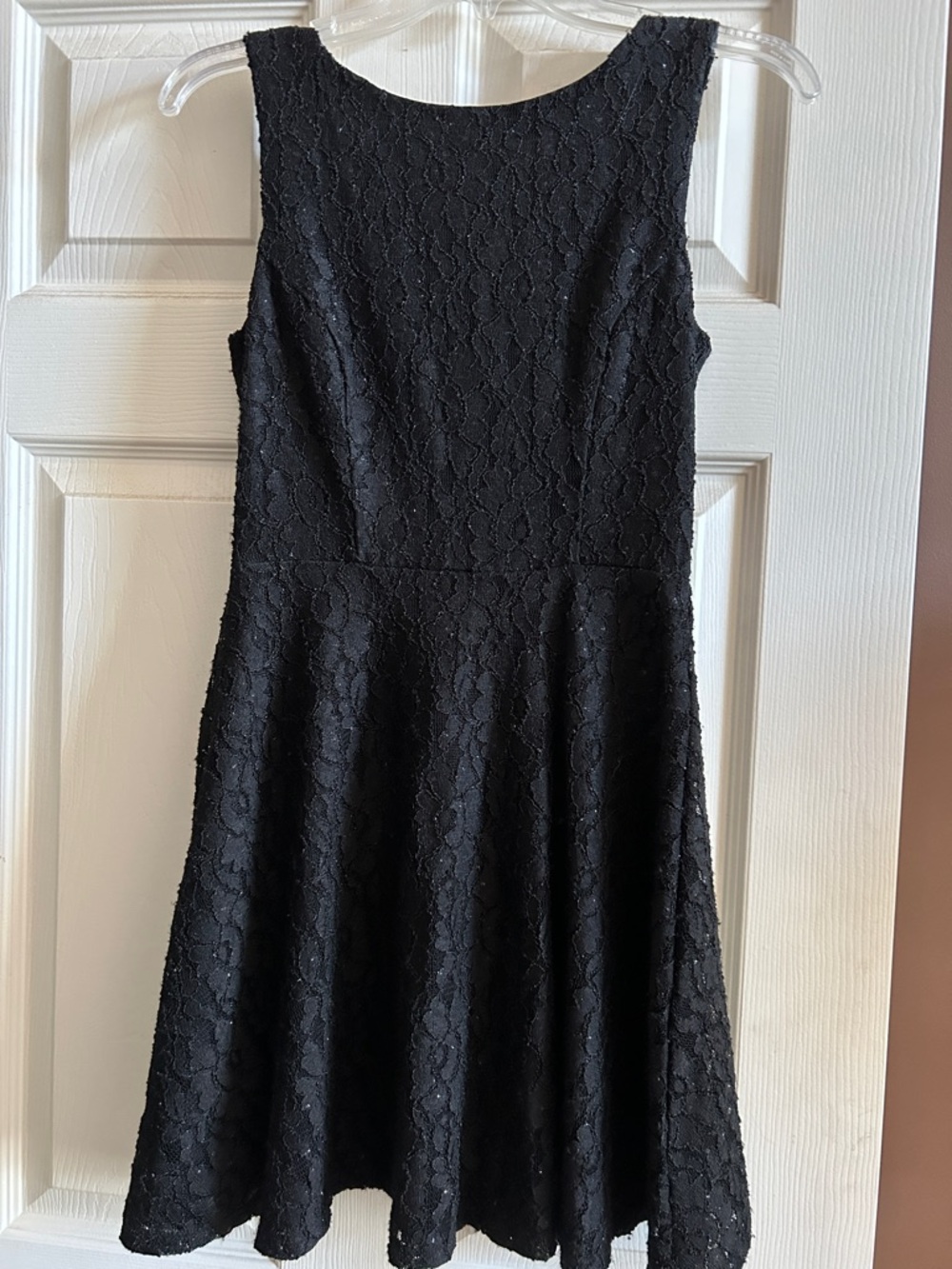 Speechless Black Floral Lace Fit & Flare Dress